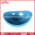 Custom logo blue colour oval shape salad bowls